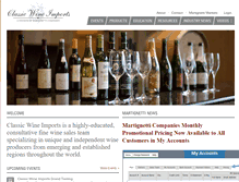 Tablet Screenshot of classicwineimports.com